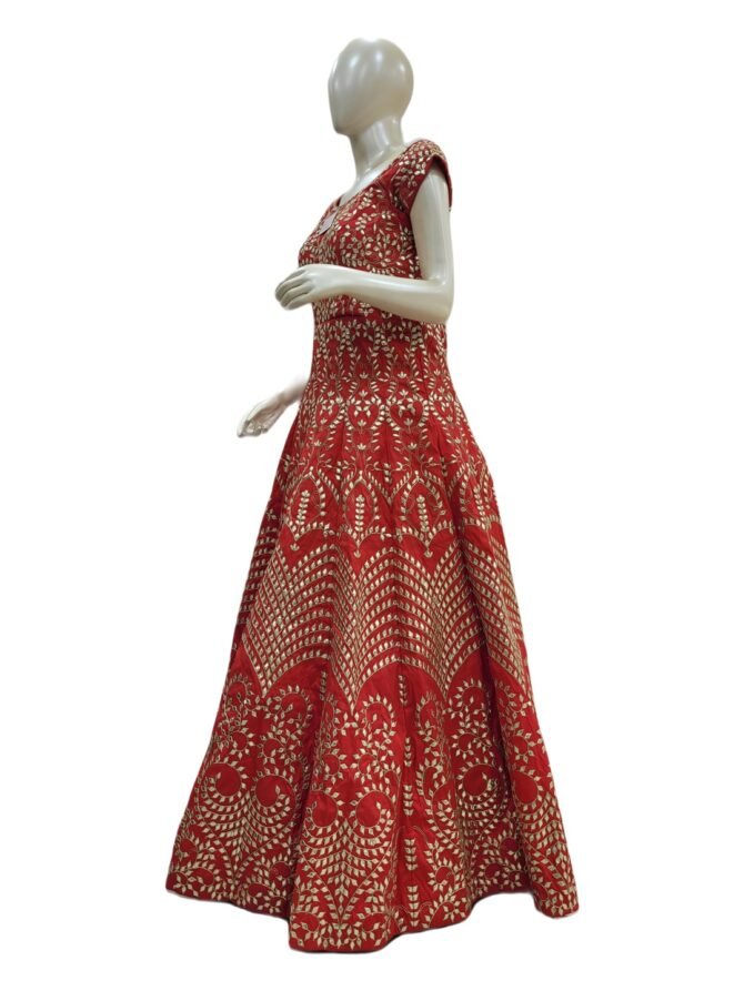 REGAL RED GOTA PATTI GOWN