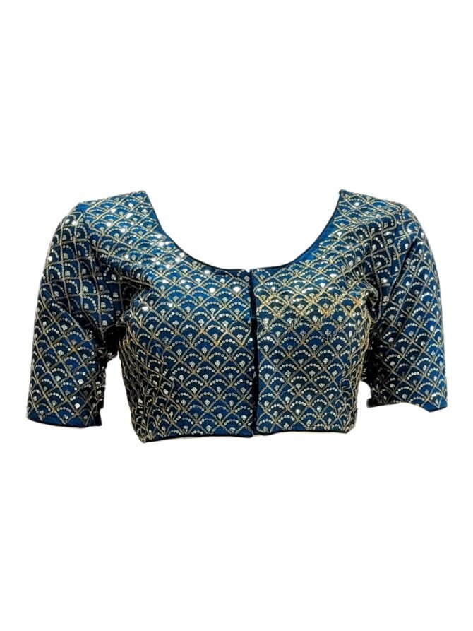 HEAVY PEACOCK BLUE BLOUSE