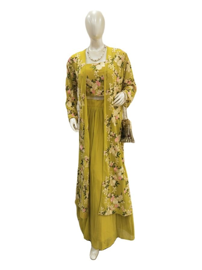 MUSTARD INDOWESTERN WITH SHRUG