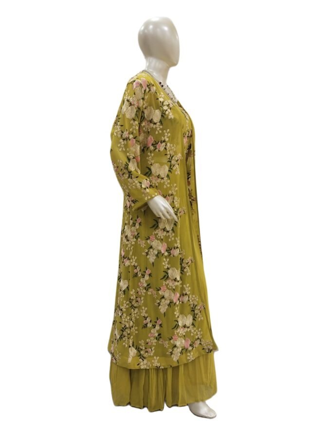 MUSTARD INDOWESTERN WITH SHRUG